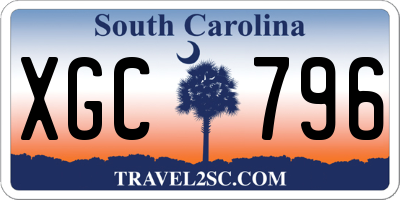 SC license plate XGC796