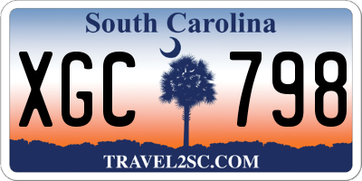 SC license plate XGC798