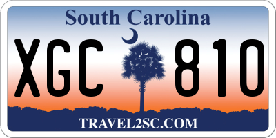 SC license plate XGC810