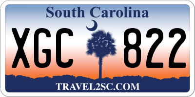 SC license plate XGC822