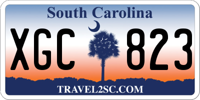 SC license plate XGC823
