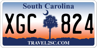 SC license plate XGC824
