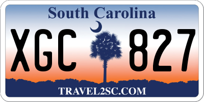 SC license plate XGC827