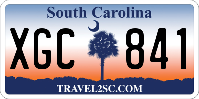 SC license plate XGC841