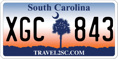 SC license plate XGC843