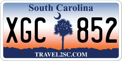 SC license plate XGC852