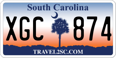 SC license plate XGC874