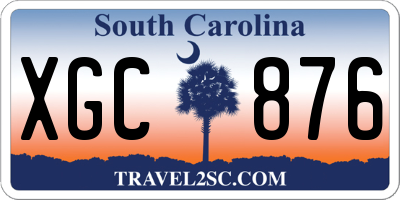 SC license plate XGC876