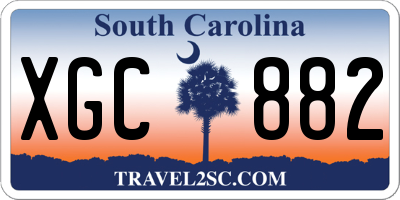 SC license plate XGC882