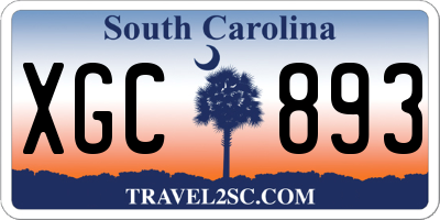 SC license plate XGC893