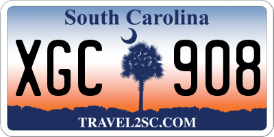 SC license plate XGC908