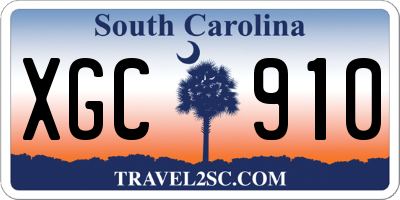 SC license plate XGC910