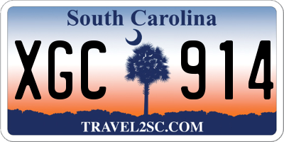 SC license plate XGC914