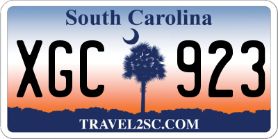 SC license plate XGC923
