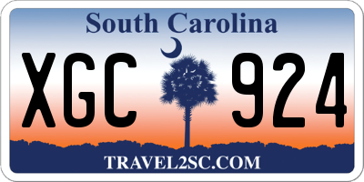SC license plate XGC924