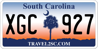 SC license plate XGC927