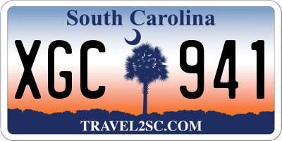 SC license plate XGC941