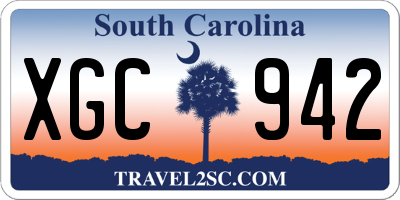 SC license plate XGC942