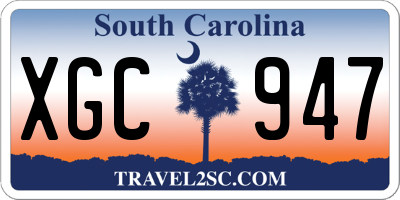 SC license plate XGC947