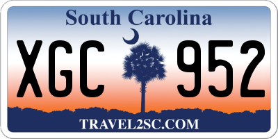 SC license plate XGC952
