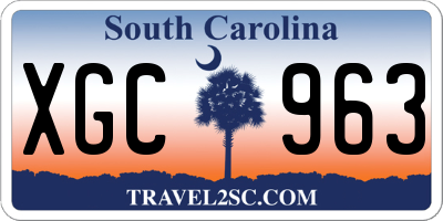 SC license plate XGC963