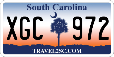 SC license plate XGC972