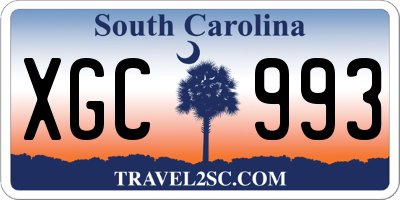SC license plate XGC993