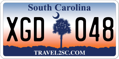 SC license plate XGD048