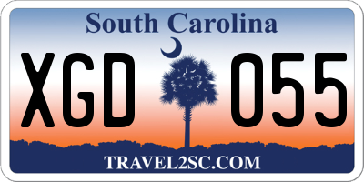 SC license plate XGD055