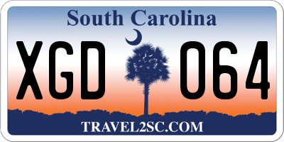 SC license plate XGD064