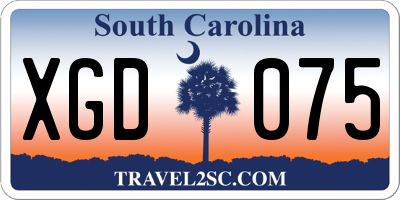 SC license plate XGD075