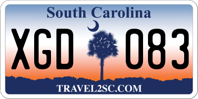 SC license plate XGD083
