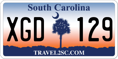 SC license plate XGD129