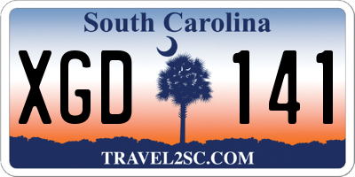 SC license plate XGD141
