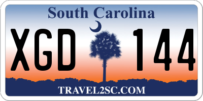 SC license plate XGD144