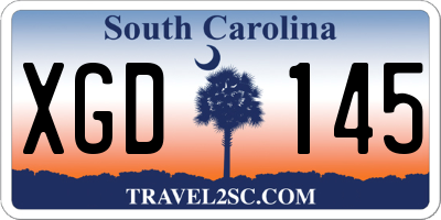 SC license plate XGD145