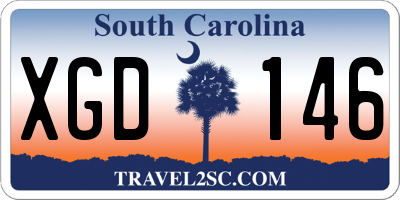 SC license plate XGD146
