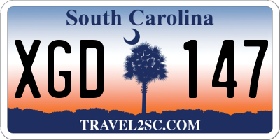 SC license plate XGD147