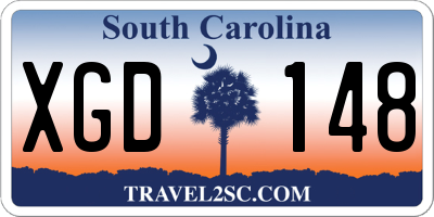 SC license plate XGD148