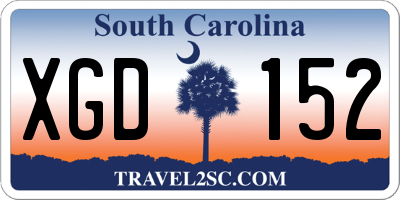 SC license plate XGD152