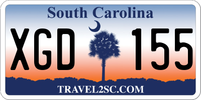 SC license plate XGD155