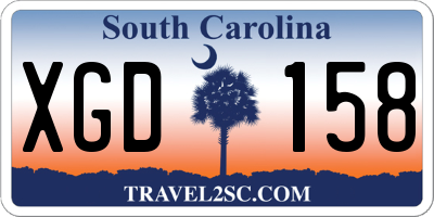 SC license plate XGD158