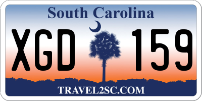 SC license plate XGD159