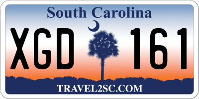 SC license plate XGD161