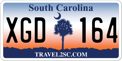 SC license plate XGD164
