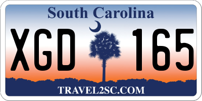 SC license plate XGD165