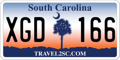 SC license plate XGD166