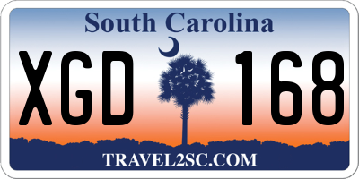 SC license plate XGD168