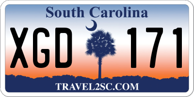 SC license plate XGD171