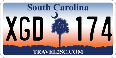 SC license plate XGD174
